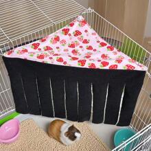 [Original Art Design] Small Pet Hideout - Cozy Corner Pet Hammock Tent With Triangle Hanging System, Washable Play & Resting Habitat For Hamsters, Ferrets, Squirrels, Sugar Gliders, Chinchillas, Rabbits, Hedgehogs