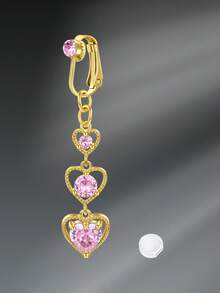 CIZME Fake Belly Rings Stainless Steel Gold Dangle Belly Button Rings Non Piercing Navel Jewelry Fake Pierced Navle Rings For Women Daily Wear - Multicolor-2 - View 21