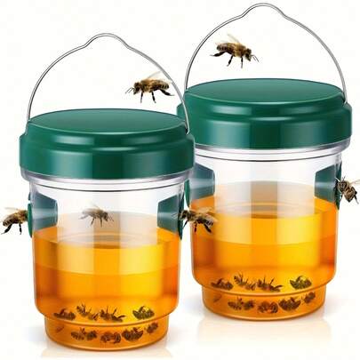 Outdoor Bee Catcher Hanging Fruit Fly Trap Reusable For Indoor And Outdoor Garden No Electricity Required