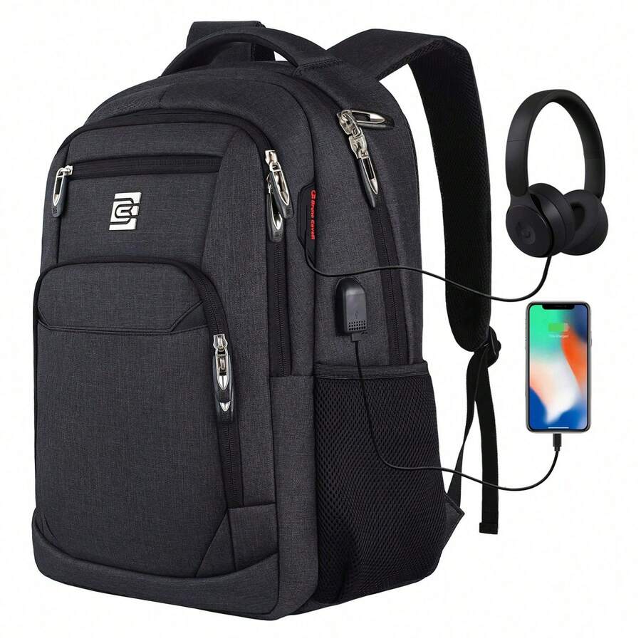 Men Functional Backpacks - Black - View 1
