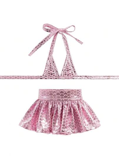 1 Set Dog Bikini, Pet Summer Fashion Sequin Jacquard Bikini Set