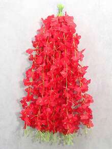 10 pièces Décoration florale suspendue en fleurs de glycine artificielles, convient pour mariage, fête, décoration de la maison, décoration florale murale/plafond verte. Parfaite décoration suspendue pour mariage, fête, anniversaire, rassemblement familial, Saint-Valentin, et un excellent cadeau. (Remarque - Si vous sentez une odeur de plastique à l'ouverture de l'emballage, veuillez le placer à côté pour la ventilation, cela n'affectera pas l'utilisation) - Multicolore - Voir 12
