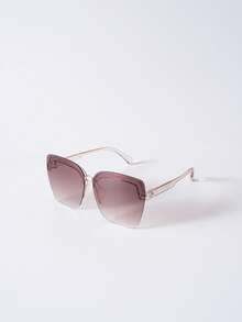 نظارة شمسية أنثوية بعدسات أومبير على طراز التسعينيات، للصيف والشاطئ وحفلات النوادي، إكسسوارات شاطئ أنيقة، إكسسوارات شاطئ للنساء، نظارات شمسية، هدايا شتوية - لون شمبانيي - مشاهدة 4