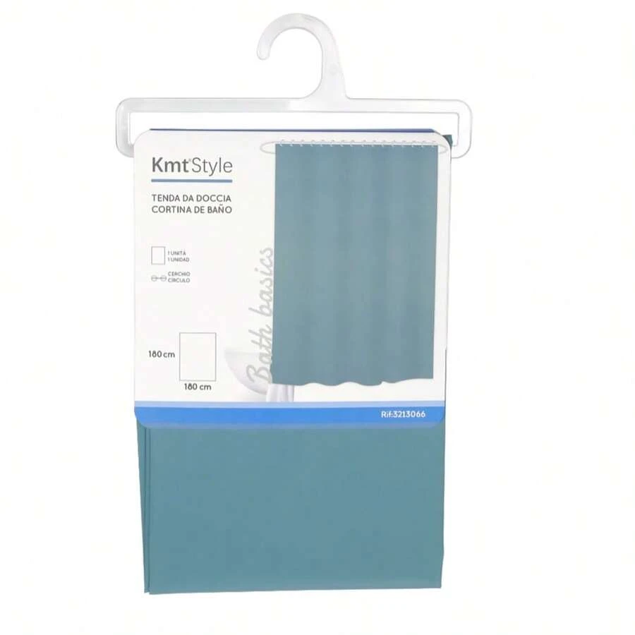 1 pezzo, 180cm x 180cm, tenda da doccia impermeabile in PEVA spessa, tenda divisoria per bagno e WC, impermeabile, tenda da doccia oscurante e calda, tenda divisoria per cucina e porta, decorazione per stanza da bagno - Blu - Visualizzare 1