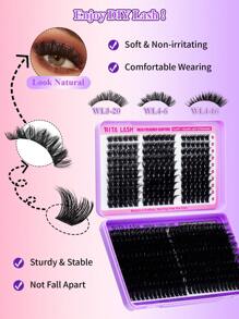 RITALASH RITALASH 640pcs/800pcs D Curl Individual Cluster Lashes 17 Styles Book Clusters DIY False Eyelash Extension Mix Length Natural And Comfortable False Eyelashes At Home For Daily Life&Dates And Party