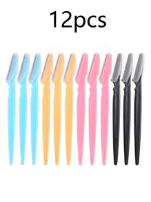 24pcs Multicolor Eyebrow Trimmer, Portable Eyebrow Shaver Razor Shaper Tool For Face Hair Removal, Grooming And Personal Care, Easy To Use Shaving And Depilating. Compact And Lightweight With A Protected Fine Shaver Head For Precise Trimming While Helping To Prevent Scratches And Cuts.