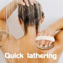 Bamboo Dry Body Brush Shower Brushing Removes Dry Skin With Massage Nodes Exfoliating Bath Brushes Body Scrubber - 1 - 查看 4