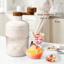 Tragbare Eissplittermaschine, Smoothie-Maschine, Eiszerkleinerer, geeignet zum Herstellen von Speiseeis, Fruchtsmothies und Schneekegeln, einfache Bedienung, sehr geeignet für Familie, Veranstaltungen und den Außenbereich