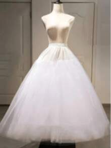 1pc Fluffy A-Line Extra Large Crinoline Petticoat, Suitable For Wedding Dresses And Costumes, Adjustable Waistline, Compatible With Various Skirts - Multicolor - View 7