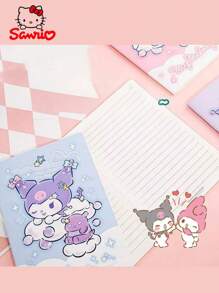 Sanrio 4pcs/Set Sanrio 40-Page Premium Writing Journals | Double-Sided High-Quality Paper | Cute Stationery Set With Cloud Design & Stickers | Limited Edition Japanese Anime Stationery School Supplies,Back To School