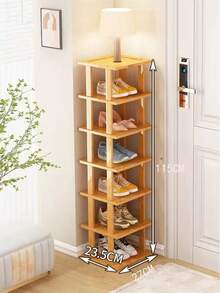 DIY Vertical Bamboo Wood Shoe Rack - Multi-Functional Vertical Storage Rack, Space-Saving Home Organizer For Various Rooms, Wood Board Structure - Multicolor - View 11