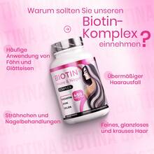 Vitastrong Biotin Hair High Dose – 450 Tabletten (15 Monate) mit Keratin, Selen, Zink, Kupfer, Bambus und Vitaminen für Haar und Nägel - Andere - Übersicht 4