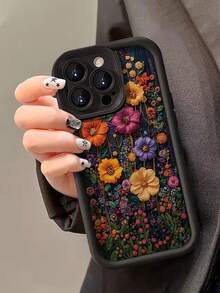 Floral Pattern High-End Textured Thick Anti-Drop Painted Phone Case Waterproof Shockproof Scratch Resistant,International Version, Not The Domestic Version - Multicolor - View 5