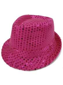 Forever & Moment 1PC Glamorous Sequin Hat Retro Disco Funky Glitter Costume Unisex Party Props Favor Novelty Accessory Halloween
