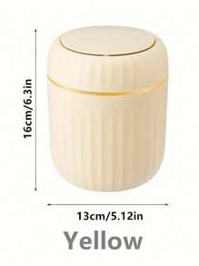 1/2 pezzi Piccolo bidone della spazzatura con coperchio a pressione - in materiale PP durevole, cestino da scrivania compatto, per ufficio, camera da letto, soggiorno - contenitore rifiuti domestico coperto, forniture scolastiche, back to school