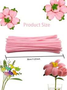 Paquete de valor de 100 piezas Limpiapipas de tela flexible de colores surtidos para manualidades y decoraciones hechas a mano, set de retorcedores con dos opciones de color, kits de flores de limpiapipas, palitos peludos, palitos flexibles, varillas de felpa, limpiapipas de alta calidad de colores variados, kit de limpiapipas de colores mezclados, limpiapipas de chenilla para manualidades, limpiapipas para manualidades, limpiapipas de colores múltiples a granel para proyectos artísticos y manuales DIY, suministros para manualidades, tallos de chenilla