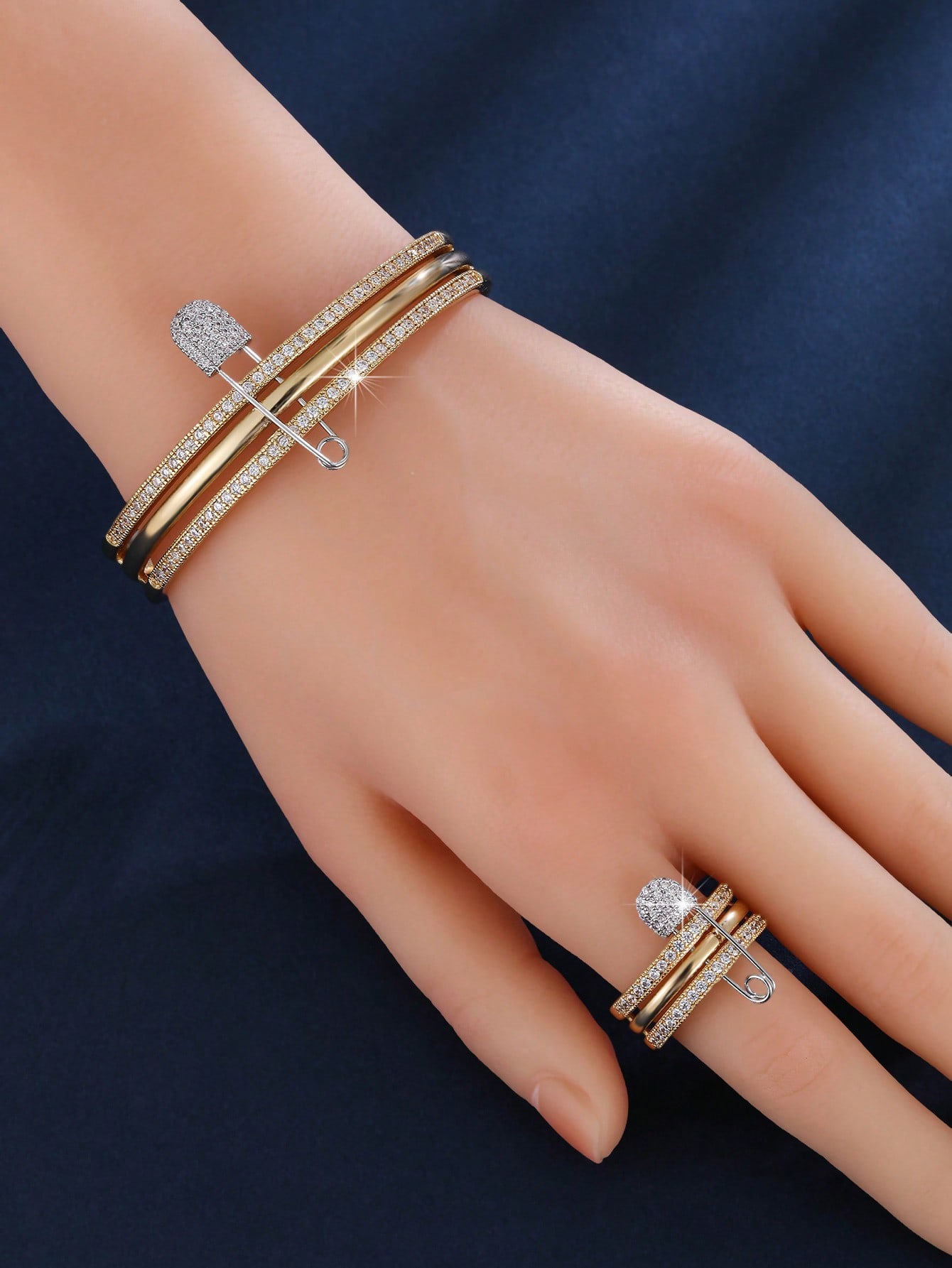 مجموعة من 2 سوار إبزيم متعدد الطبقات قابل للتعديل...