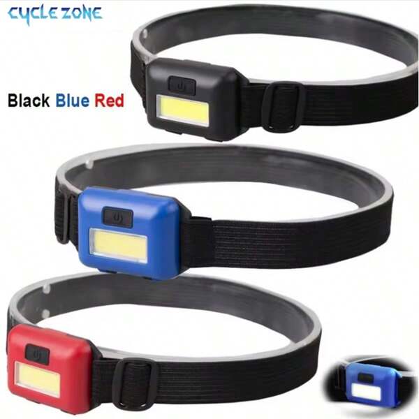 1pc Mini Plastic COB Headlamp, Outdoor Camping Headlight (Battery Not Included)