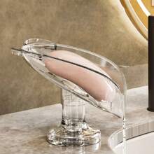 1pc Soap Dish Tray, Freestanding Luxury Soap Holder For Bathroom, No Drilling Required Bathroom Accessories Bathroom Organizer Back To School Storage