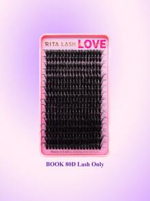 RITALASH RITALASH 592pcs/460pcs/288pcs/280pcs/180pcs D Curl Individual Cluster Lashes 6 Styles Book Clusters DIY False Eyelash Extension Mix Length Fluffy And Comfortable False Eyelashes At Home For Daily Life&Dates And Party
