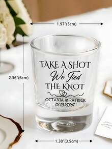Personalized Wedding Shot Glasses - Engraved Party Cups, Wedding Guest Favors, Unique Celebration Glassware, Customized Party Shot Glasses, Engraved Wedding Gifts, Wedding Celebration Glasses, Customized Drinkware, Bridesmaid Gifts, Customized Name Shot Glasses, Bride And Groom Gifts, Banquet Tableware, Exquisite And Romantic, Multifunctional, Decorative, Modern And Fashionable, Customized, Personalized - Multicolor - View 6