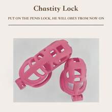 NEW COLOR "Queen Pink"!Chastity Men's Lock Chaste Vessel Penile Ring Snap Ring Multi Size Cage SM Sex Toys BDSM Pink Valentine's Day Bdsm Restraints Chastity Cage Bdsm Bondage Sex Tools Tool Sex Sex Sexy Sex Toys SM Product