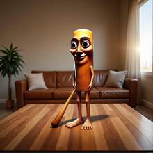 Tung Tung Tung Sahur 书桌摆件，有趣的 Tung Sahur 木棍 3D 打印雕像，可收藏摆件，家庭办公室装饰 - 彩色 - 查看 7