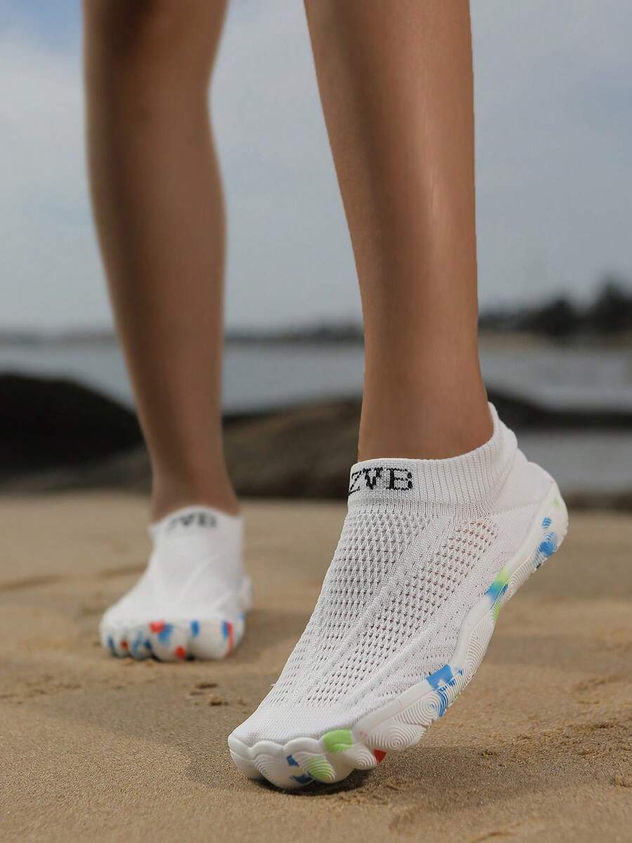 ZVB 适合赤脚爱好者的情侣水鞋，软底女士沙滩鞋，适合游泳、潜水、户外速干夏季凉鞋、钓鱼水鞋、防滑透气涉水鞋