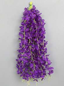 10 pièces Décoration florale suspendue en fleurs de glycine artificielles, convient pour mariage, fête, décoration de la maison, décoration florale murale/plafond verte. Parfaite décoration suspendue pour mariage, fête, anniversaire, rassemblement familial, Saint-Valentin, et un excellent cadeau. (Remarque - Si vous sentez une odeur de plastique à l'ouverture de l'emballage, veuillez le placer à côté pour la ventilation, cela n'affectera pas l'utilisation) - Multicolore - Voir 8