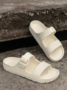 Teens/Young Adults Spring/Summer Versatile Casual Comfortable Soft Non-Slip Lightweight Outdoor Adjustable Buckle Open Toe Flat Beach Sandals