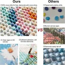 1PC Halloween Diamond Art Painting Kits Crafts Stickers Spooky Witchcraft Scene With Pumpkin Ghost Cauldron 5D DIY Canvas Pictures Mosaic Cross Stitch Kits Embroidery Rhinestones Home Decor Holiday Festival Gift