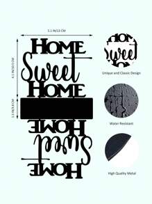 1 pièce Porte-serviettes élégant en lettres noires, distributeur de serviettes en fer vintage, décoration pour salle à manger, chambre à coucher et cuisine, support de tasse en forme de lettre, porte-serviettes de style européen, décoration d'intérieur