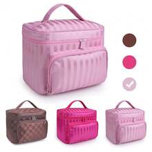 SUPTREE Makeup Bag Travel Cases Cosmetic Bag With Handle For Women Men Travel Organizers Pink - Pink - View 1