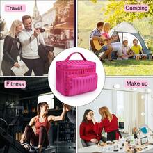 SUPTREE Makeup Bag Travel Cases Cosmetic Bag With Handle For Women Men Travel Organizers Pink - Pink - View 6