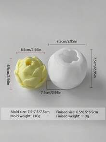 3D Succulent Silicone Mold For Candles And Aromatherapy - DIY Craft & Ceramic Making Tool - White - View 15