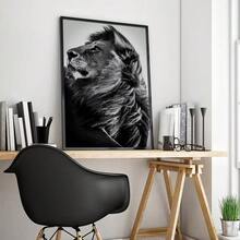 1 pieza /Set de 3 Pósteres de arte de pared con opción de marco, animales vintage, póster vintage de león, póster vintage para habitación, bar, cafetería, decoración de habitación linda sin marco/con marco de lienzo