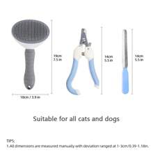 3er Set Hundsepflege-Zubehör: Haarbürste, Nagelknipser, Feile. Haarbürste, Entwirrbürste, Massagebürste, Hunde-Unterfellbürste, Katzen-Unterfellbürste. Geeignet für den täglichen Gebrauch bei allen Katzen und Hunden