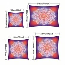 1pc Gradient Floral Pattern Digital Printing On Polyester Fiber Material Outdoor Multi-Purpose Sunshade Suitable For Camping, Picnic, Beach Use
