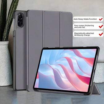 适用于荣耀 Pad X9 X8 X8A X8Pro 11.5 SE 11 11.5 英寸 S 平板电脑保护套适用于小新 Pad Tab M9 M10 M11 保护套适用于 Galaxy Tab S10 S9 S8 S7 FE Plus S6 Lite 平板电脑皮革三折叠支架保护套适用于 iPad Pro 11 Air 11 13 适用于小米 Redmi Pad SE 6S Pro 自动睡眠边缘保护壳