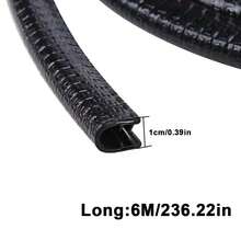 20FT Car Door Seal Strip For Car Weather Stripping Universal Self Adhesive Large Auto Door Soundproofing Weatherstrip For Pickup Truck SUV RV Boat - màu đen - Xem 11