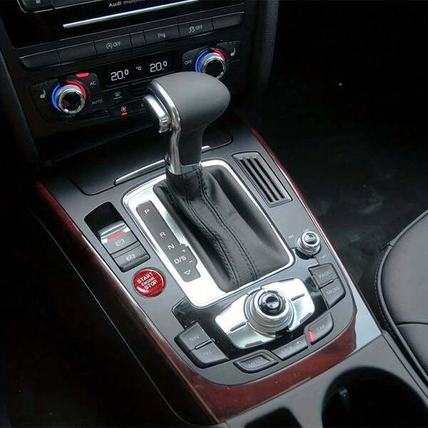 Kohlefaser Auto Zündschalter Knopfabdeckung Ein-Tasten-Start Schutzaufkleber kompatibel mit Audi A3, A4, A5, A6, A7, A8, B8, B9, C6, Q2, Q3, Q5, Q7, TT
