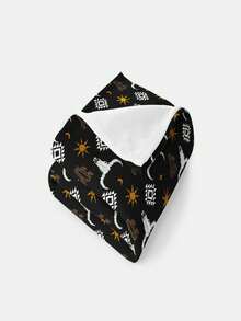 1 件复古西式图案家居装饰四季毛毯，适用于沙发、床、客厅、旅行、办公室、披肩、午睡、空调、床上用品、露营，是生日、节日、日常送礼的理想选择