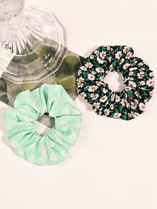 6件/2件女士多功能缎面雏菊发圈 - 彩色 - 查看 8