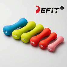 DEFIT زوج من أوزان اليوغا بشكل عظم، طقم أثقال حديد مطلي للتمارين النسائية، اكسسوارات لياقة بدنية منزلية وصالة الألعاب الرياضية