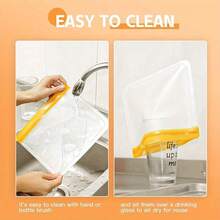 25PCS Reusable Thick Silicone Food Storage Bags Zip Lock Freezer Bag Leak Proof - multicoloured - View 8