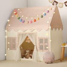 Kids Indoor Play Tent, Cozy Playhouse For Toddlers, Ideal Birthday Gift, Fun Parent-Child Play Space For Boys & Girls(No Star Light) - 奶油色 - 查看 2