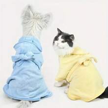 Super Absorbent & Ultra-Soft Pet Bathrobe, Suitable For Small & Medium Sized Dogs And Cats - Quick Drying, Soft, Comfortable For All Seasons, With Hook And Loop Closure