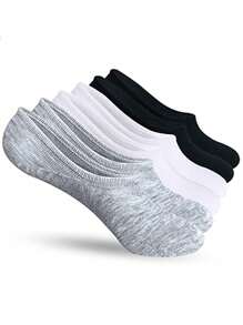 3 Pairs Unisex Invisible Liner Socks - Soft, Moisture-Wicking, Non-Slip, Suitable For All Seasons, Solid Color Lightweight Breathable Polyester Fabric, Ideal For Outdoor Activities