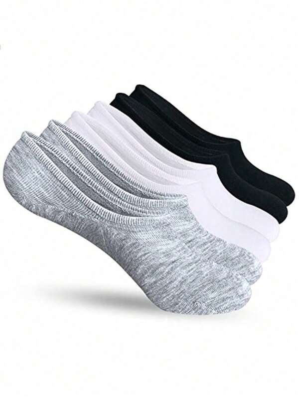 3 Pairs Unisex Invisible Liner Socks - Soft, Moisture-Wicking, Non-Slip, Suitable For All Seasons, Solid Color Lightweight Breathable Polyester Fabric, Ideal For Outdoor Activities