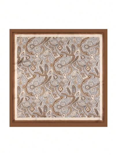 1 pieza 70*70cm Toalla cuadrada con estampado retro de paisley, cobertor de playa, sarong, suave y ligero, clásico y de moda, multifuncional como bufanda, cinturón, bolso, vestido de noche, para fiestas, viajes, oficina, bodas, regalo